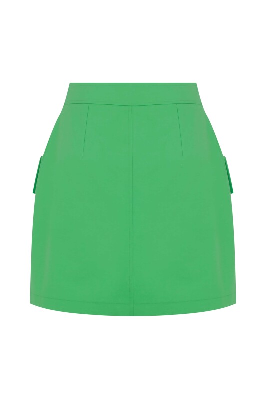 Cep Detaylı Etek Yeşil - 5