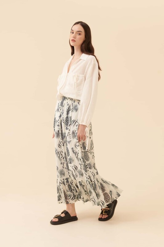 Desenli Etek Standart Renk - 3