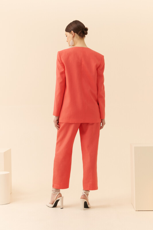 Blazer Ceket Nar Çiçeği - Roman (1)