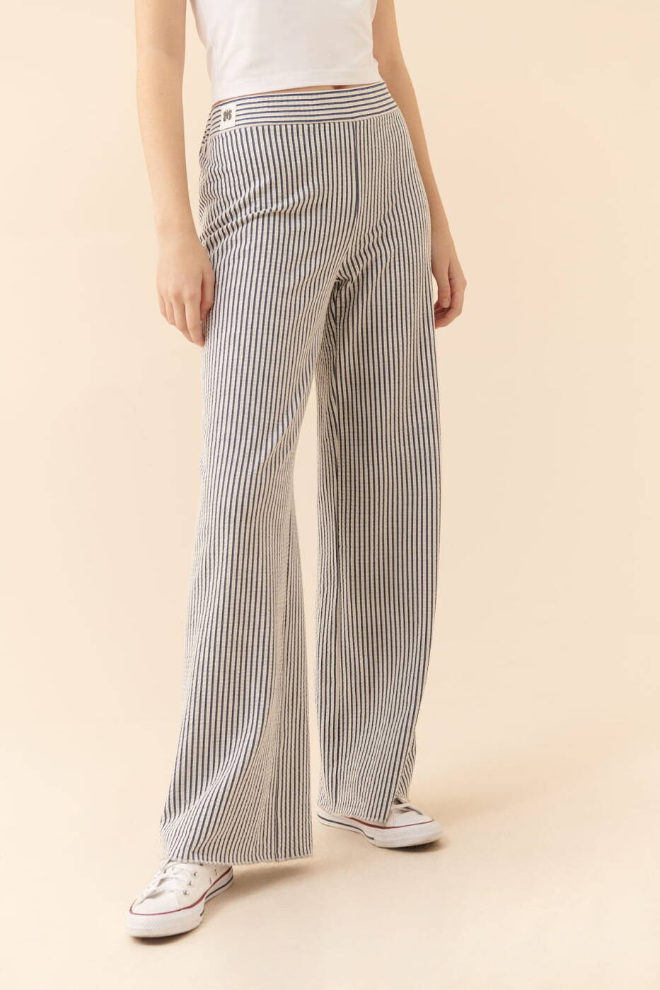 Geniş Paça Pantolon Standart Renk - 3