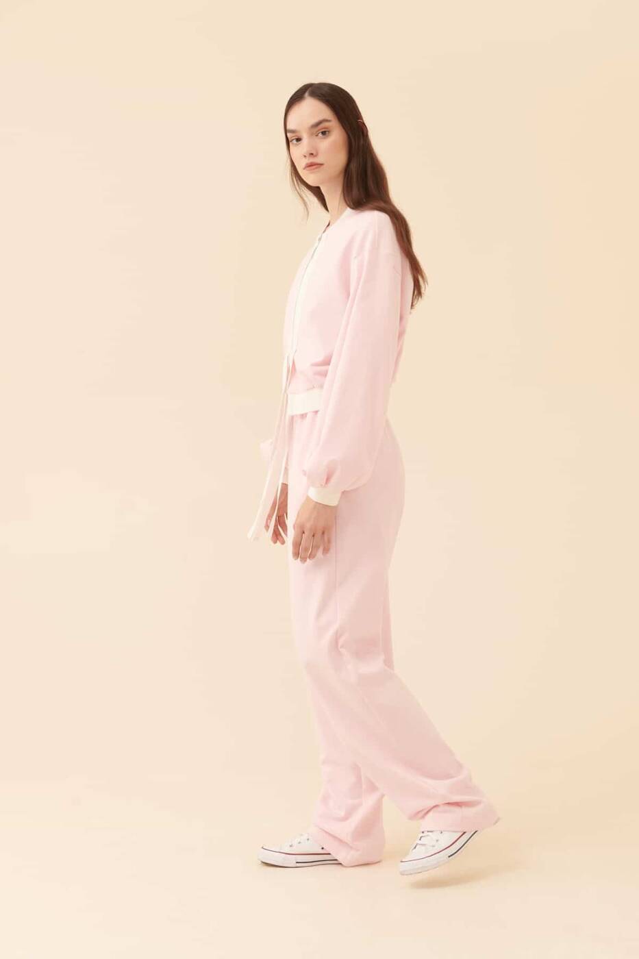 Beli Bağlamalı Pantolon Pembe - 4