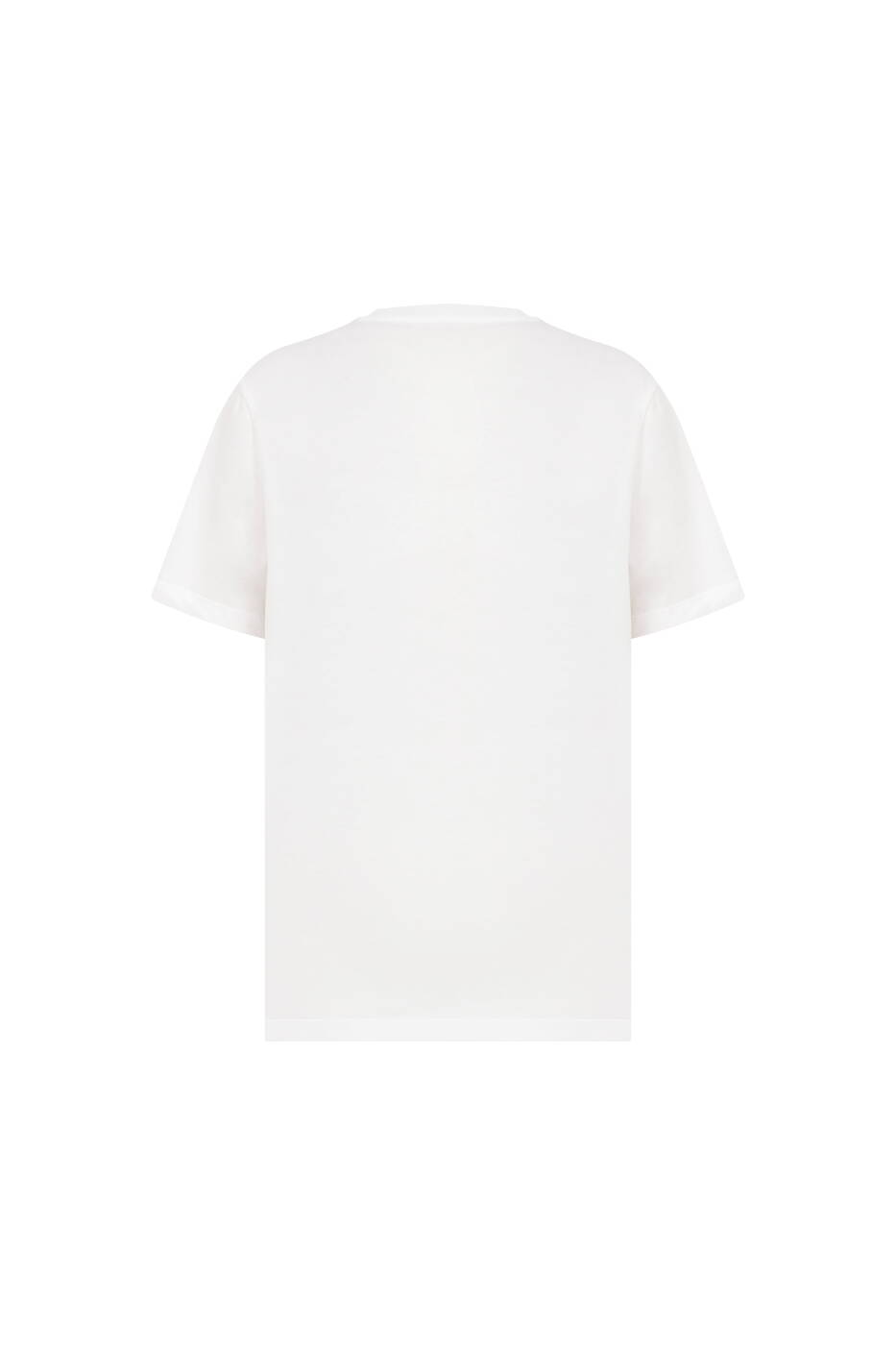 Bisiklet Yaka T-Shirt Beyaz - 5