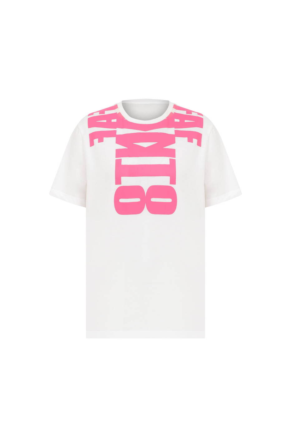 Bisiklet Yaka T-Shirt Beyaz - 4