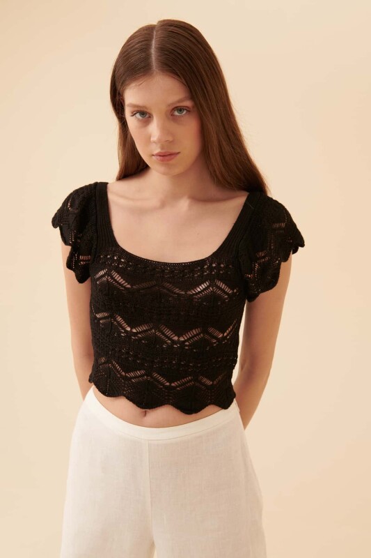 Triko Bluz Siyah - 3