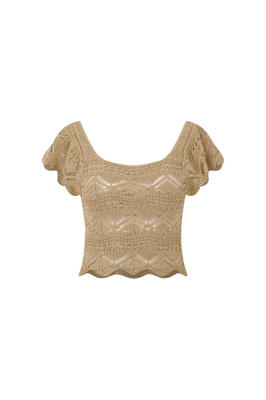 Knitwear Blouse Tan - 5