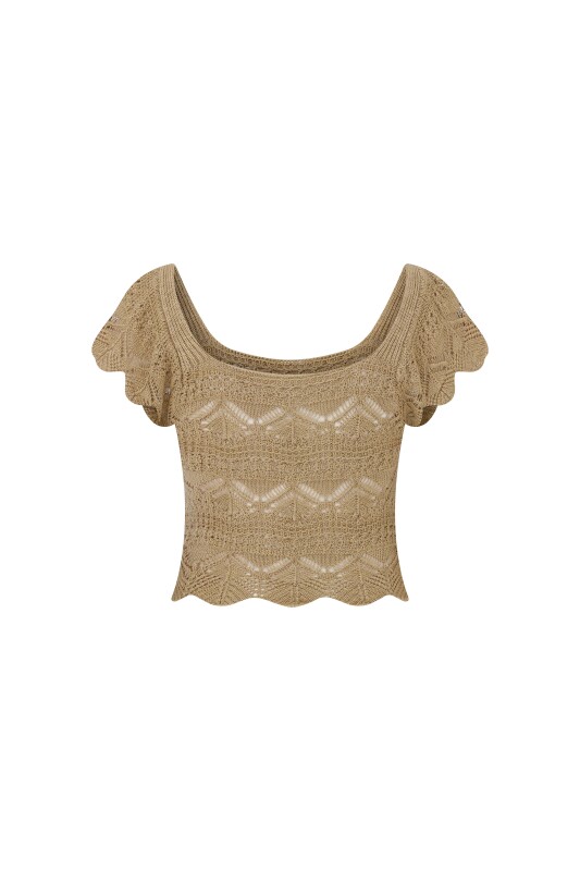 Knitwear Blouse Tan - 4