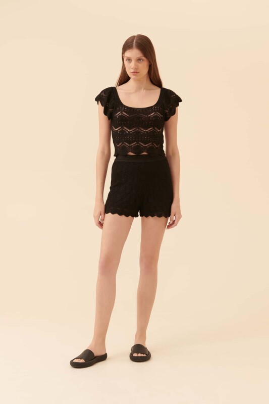 Knitwear Shorts Black - 4