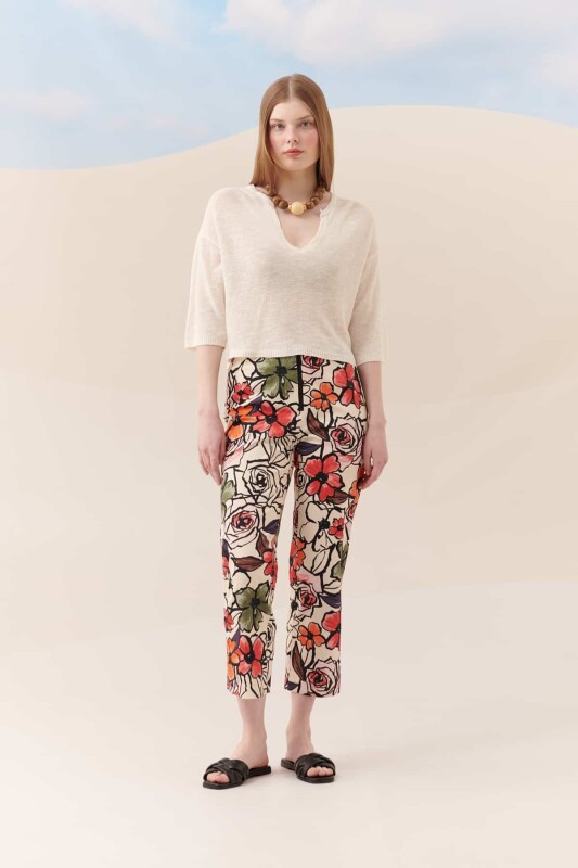 Yakası Açık Triko Kemik - 3