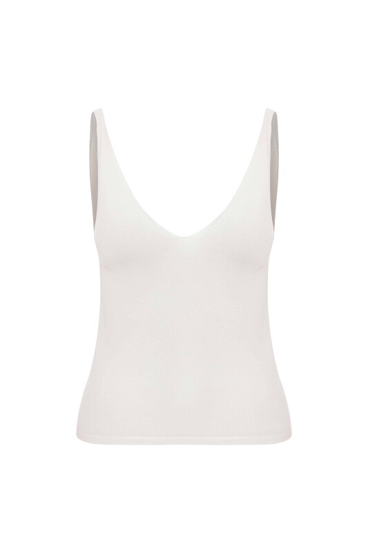 Backless Knitwear Bone - 4