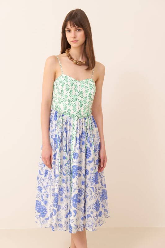 Askılı Midi Boy Elbise Standart Renk - 4