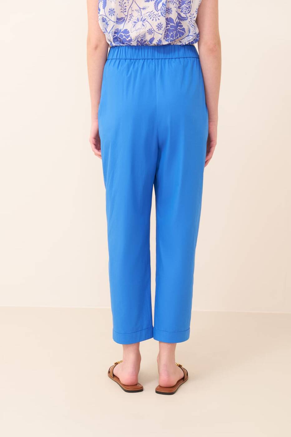 Beli Lastikli Pantolon Mavi - 2