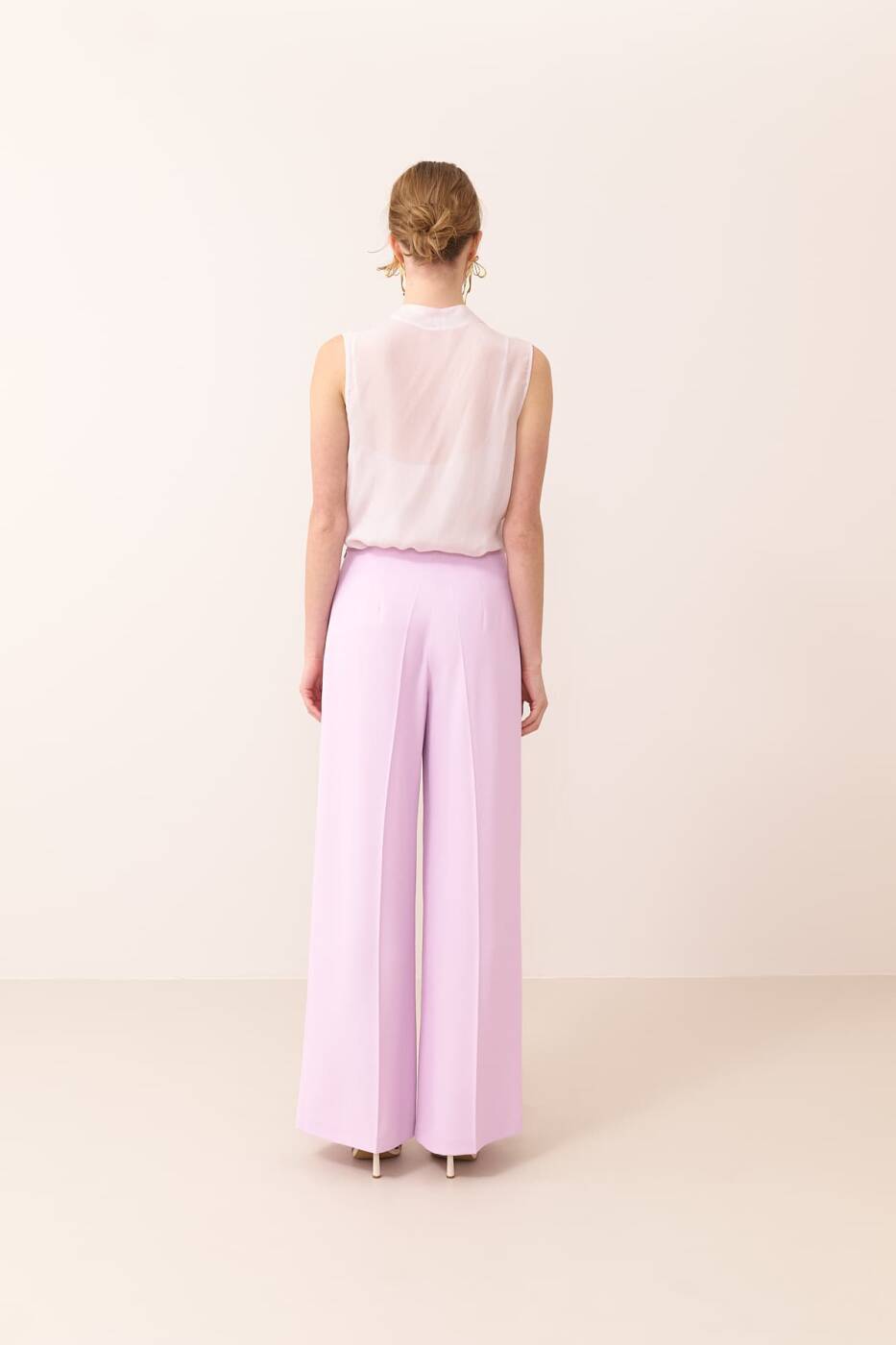 Wide Leg Trousers Lilac - 2