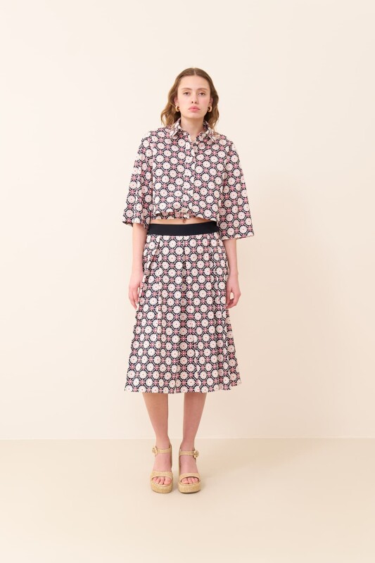 Patterned Poplin Shirt Original - 3