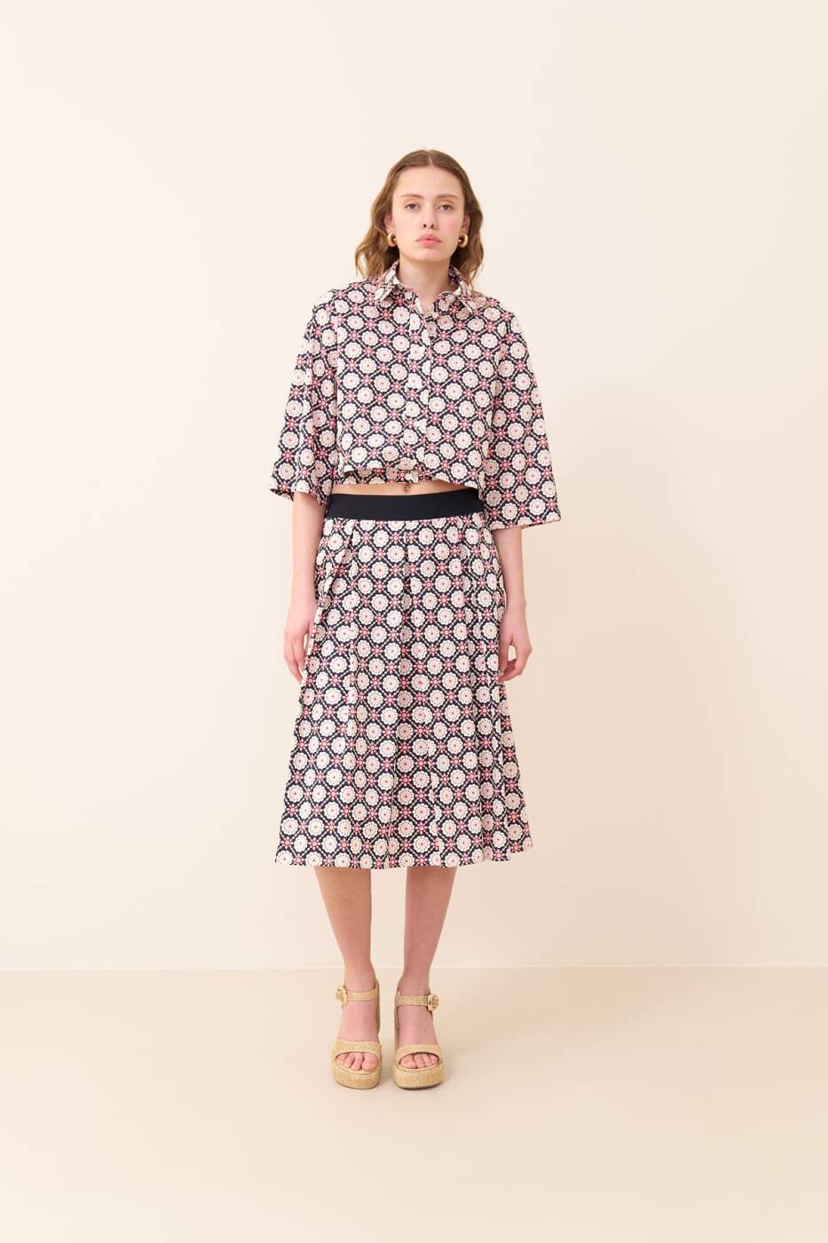Patterned Poplin Shirt Original - 3