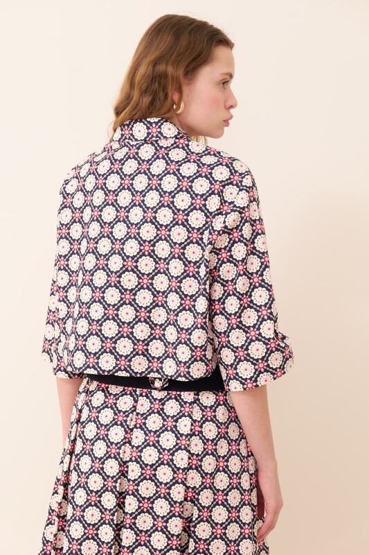 Desenli Poplin Gömlek Standart Renk - Roman (1)