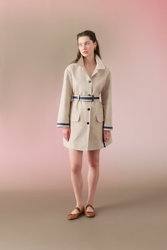 Double Pocket Cap Beige - 4