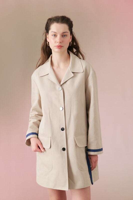 Double Pocket Cap Beige - 3