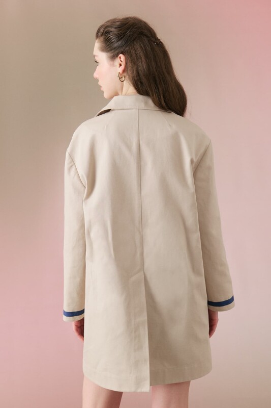 Çift Cepli Kap Bej - Roman (1)