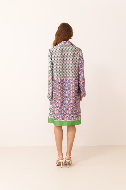 Saten Gömlek Elbise Standart Renk - Roman (1)