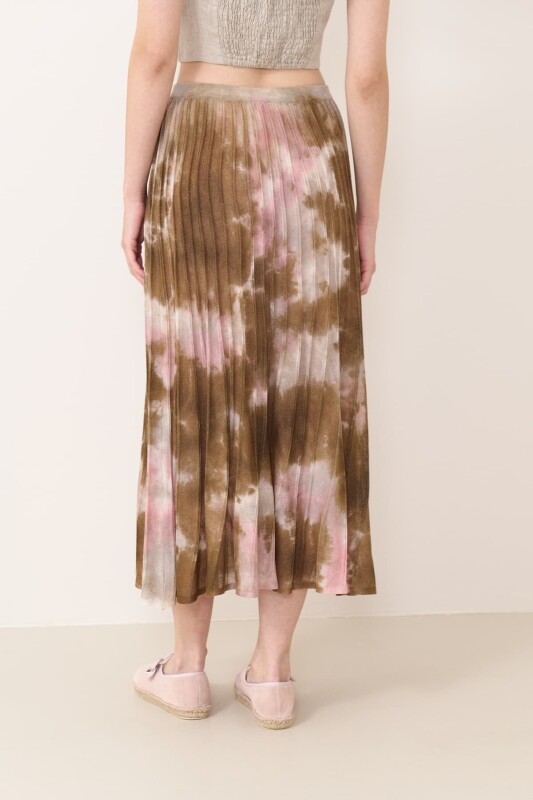 Batik Knitwear Skirt Brown-Pink - Roman (1)