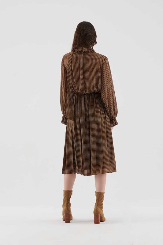  Collar Tied Patterned Dress Original - Roman (1)