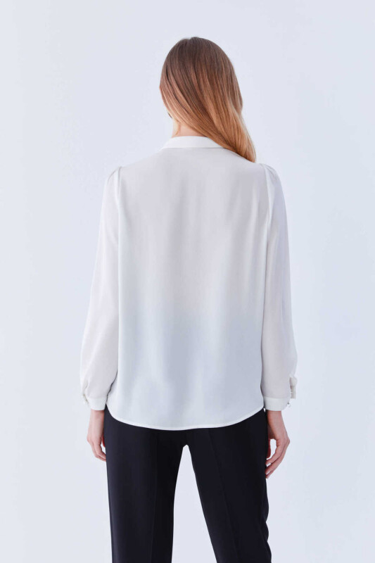  Collar Detailed Blouse Bone - Roman (1)