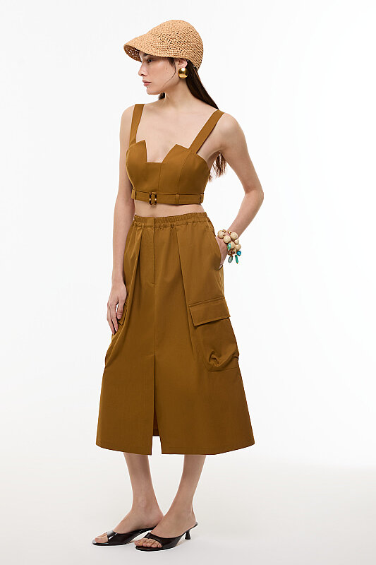 Yaka Detaylı Bustiyer Kahve - 3