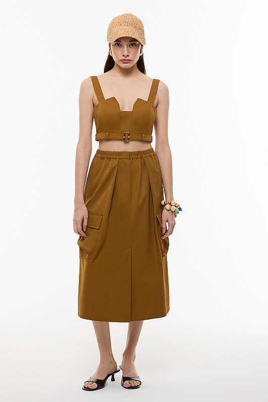 Yaka Detaylı Bustiyer Kahve - 4