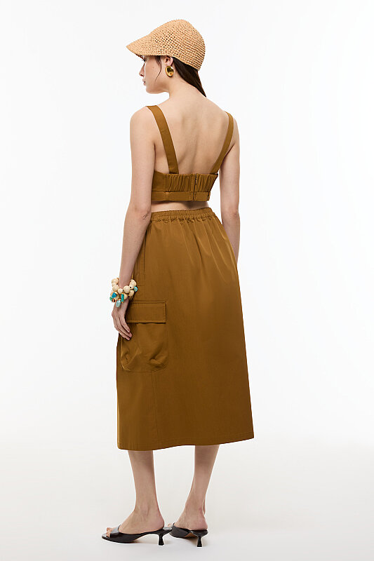 Yaka Detaylı Bustiyer Kahve - Roman (1)