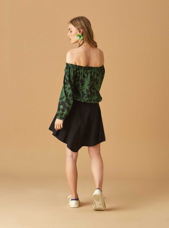 Yaka Detaylı Kadın Gömlek Yeşil - 2