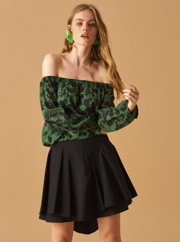 Yaka Detaylı Kadın Gömlek Yeşil - 3