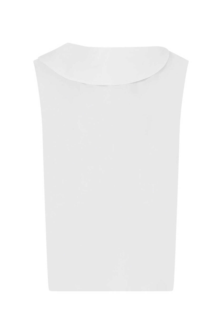 Yakalı Bluz Beyaz - 5
