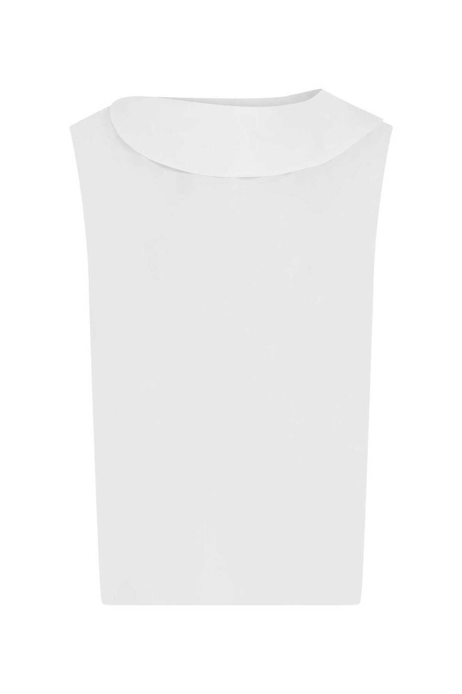 Yakalı Bluz Beyaz - 4