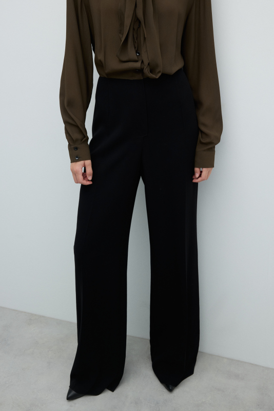 Yakası Fular Detaylı Tulum Haki - Siyah - 5