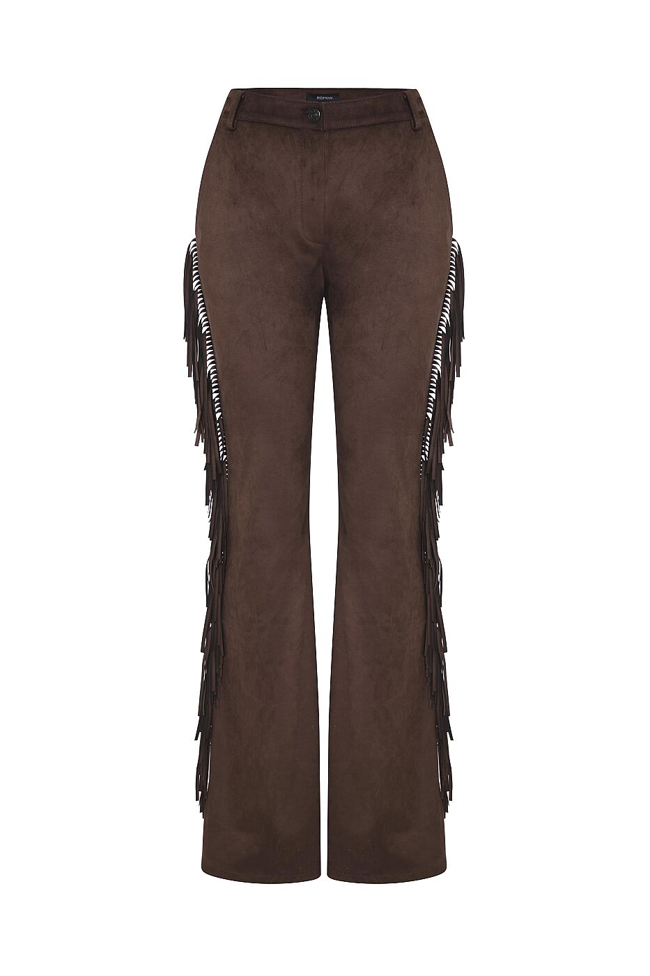 Yanları Püskül Detaylı Pantolon Kahve - 4
