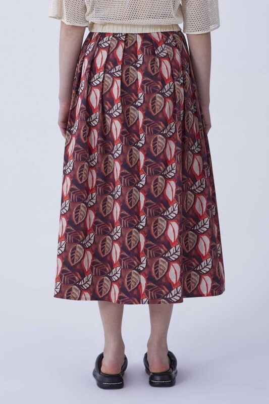 Yaprak Desenli Uzun Etek Standart Renk - 2