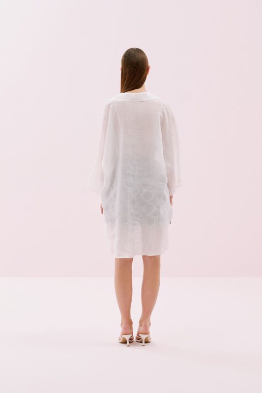 Yarasa Kol Keten Tunik Ekru - 2