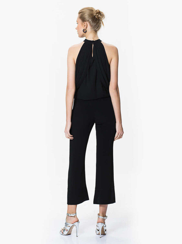 Yırtmaç Detaylı Pantolon Siyah - Roman (1)