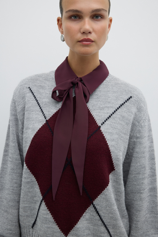 Yün Karışımlı Triko Kazak Standart Renk - 1