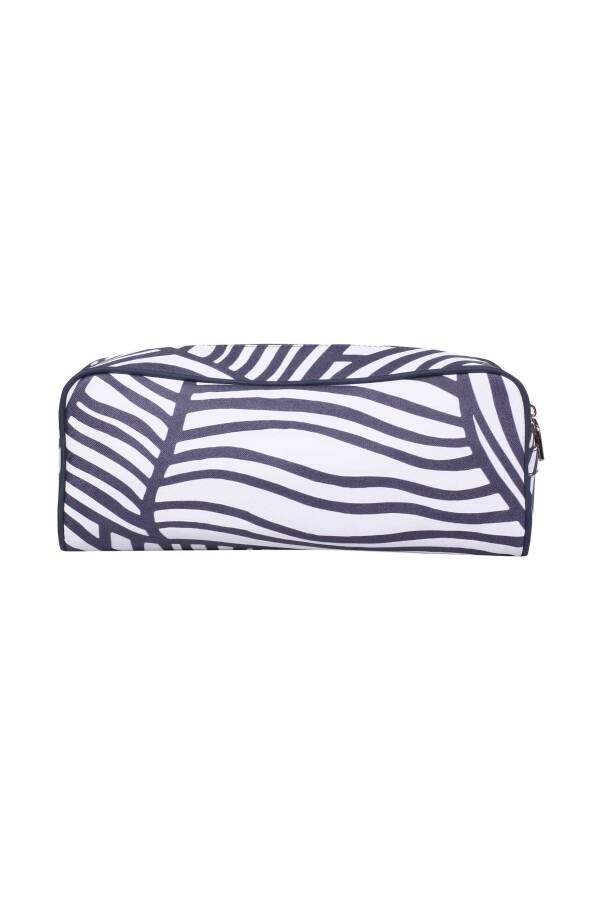 Zebra Desenli Portföy Çanta Lacivert - Beyaz - 2