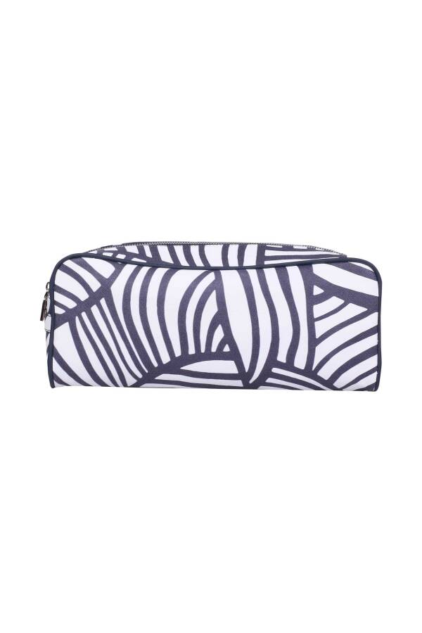 Zebra Desenli Portföy Çanta Lacivert - Beyaz - 3
