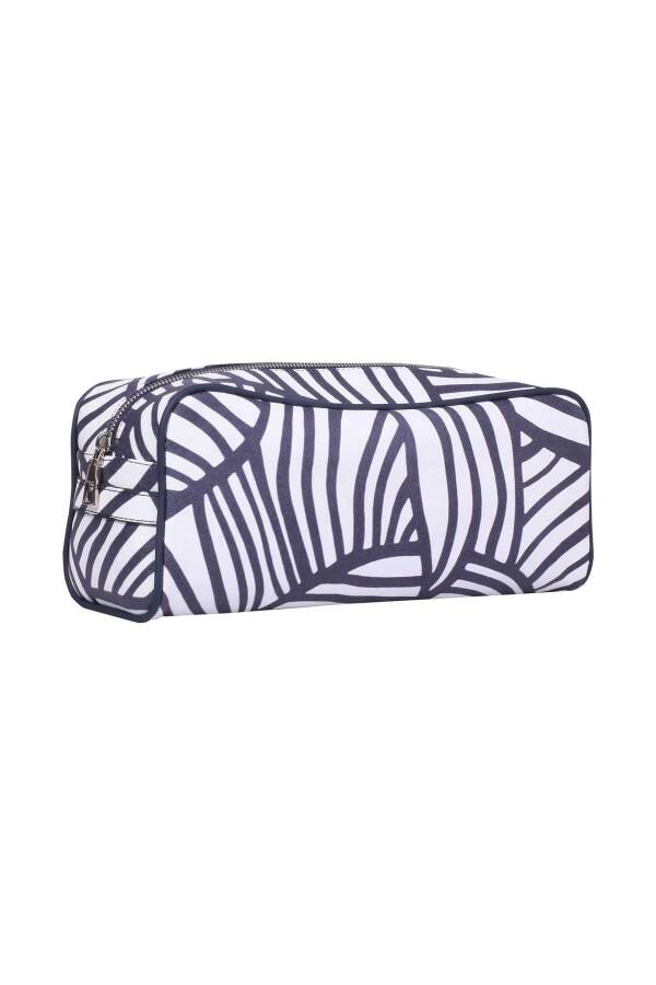 Zebra Desenli Portföy Çanta Lacivert - Beyaz - 1