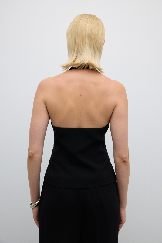 Zincir İşlemeli Yelek Siyah - 2